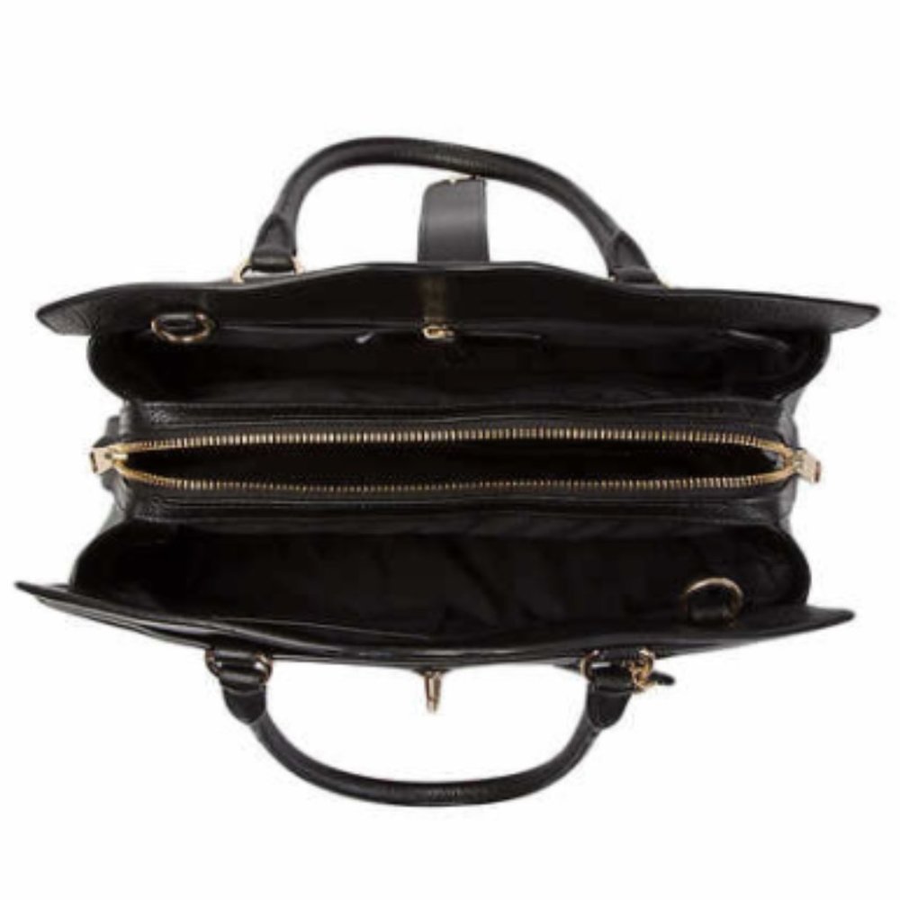 Coach Mercer Satchel Bag Purse Black Leather NEW - Picture 5 of 8